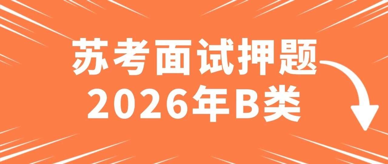 2026年江苏省公务员 B 类面试模拟题二